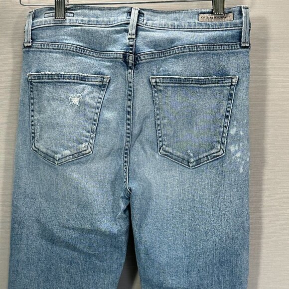 Citizens of Humanity Jeans Womens 28 Rocket Crop High Rise Skinny Distressed - Picture 10 of 16